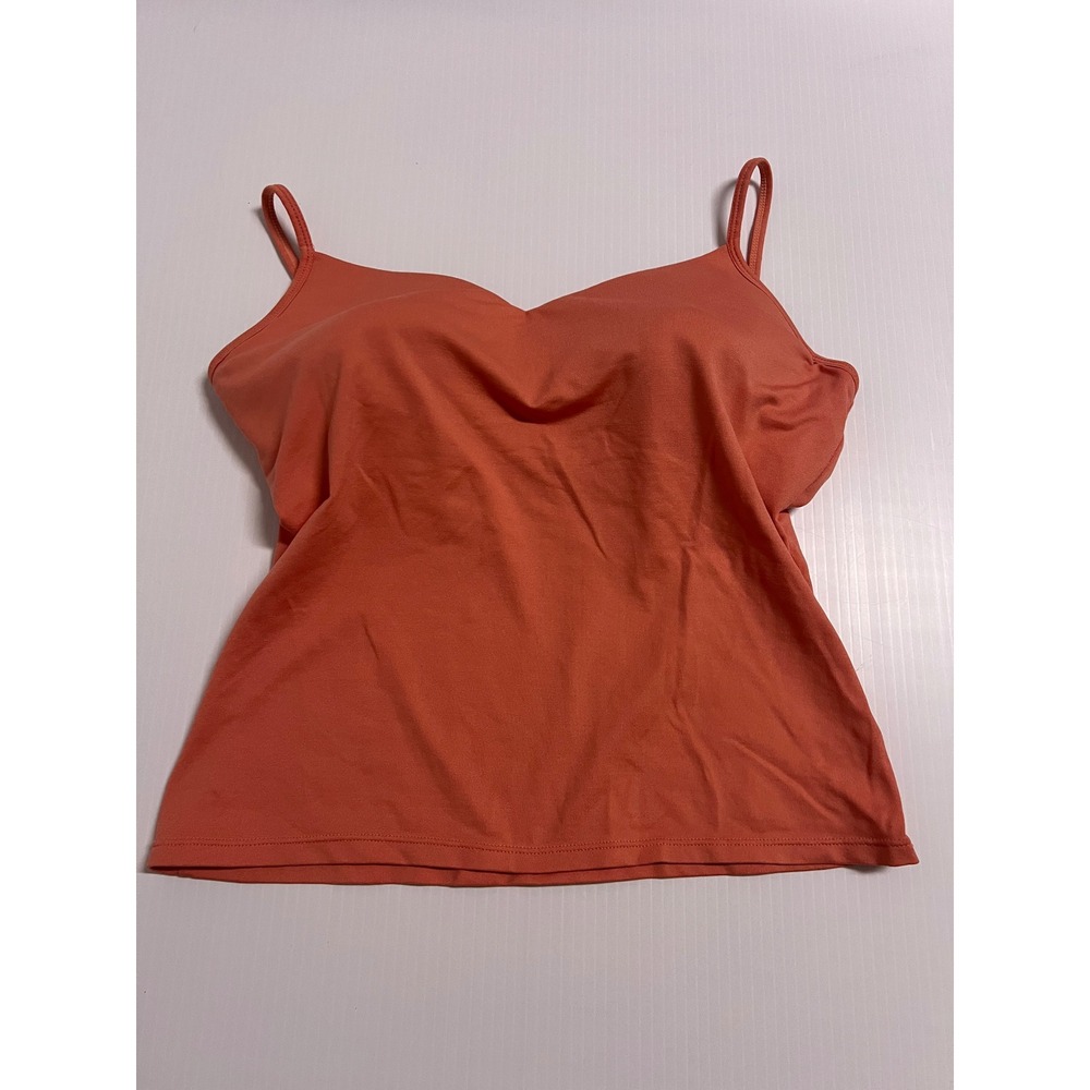 New York & Company Intimates Cami Shelf Bra Padded Coral Orange Medium